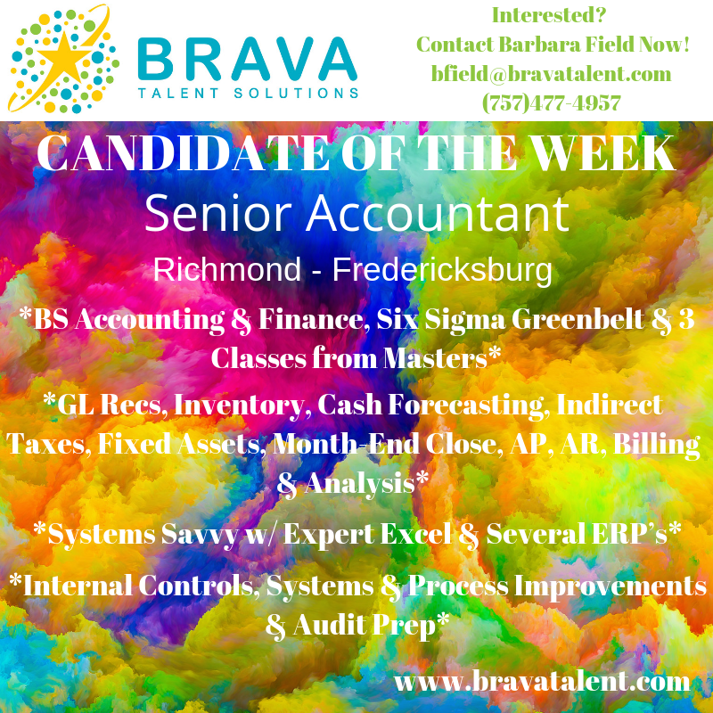 Senior Accountant - Candidate Of The Week